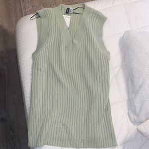 Green knit sweater dress